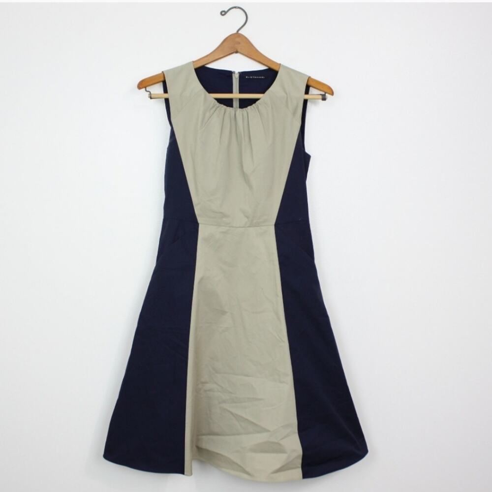 Elie Tahari Dress Women's Size 2 Tan Colorblock